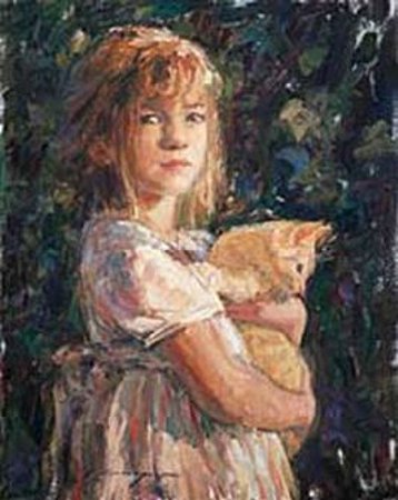 Pink Dress, Orange Cat